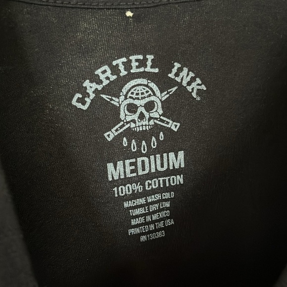 Brand New Cartel Ink Johnny Depp Court “Isn’t Happy Hour Anytime?” Black Shirt - Picture 5 of 9